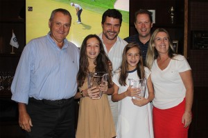 O presidente do Graciosa Glaucio Bley Filho, o capitao Guilherme Costa, Daniel Neves, Sofia e Luiza Rudy e a capitã Leslie Bocchino